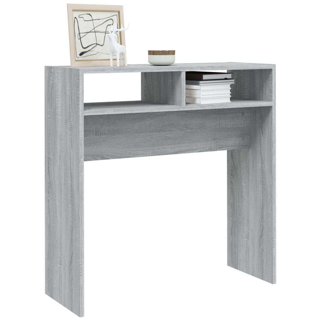 Tavolino Consolle Grigio Sonoma 78x30x80 cm Legno Multistrato