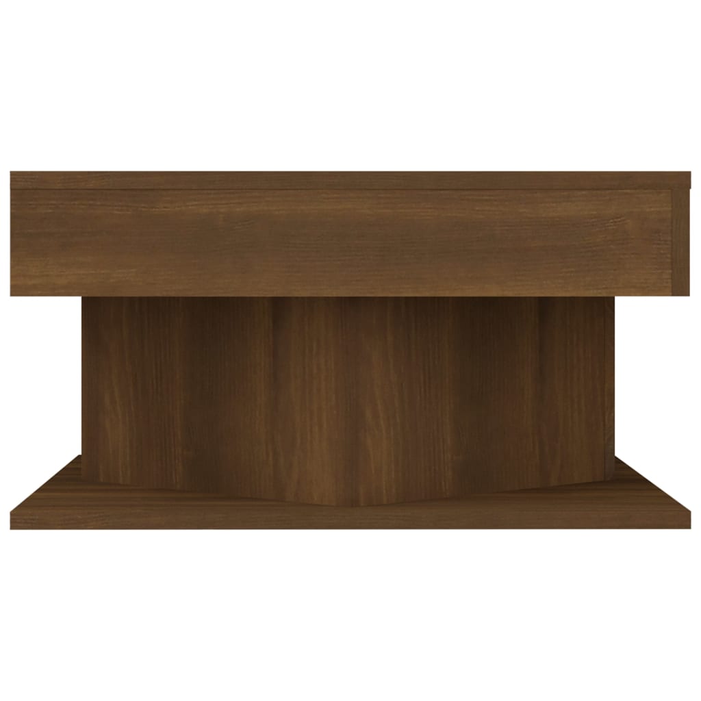 Tavolino da Salotto Rovere Marrone 57x57x30cm Legno Multistrato