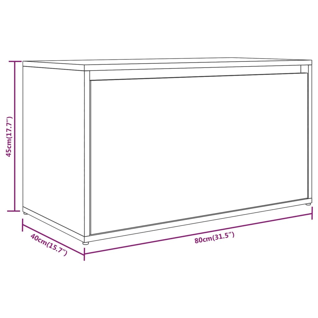 Panca da Ingresso 80x40x45 cm Grigio Sonoma Legno Multistrato