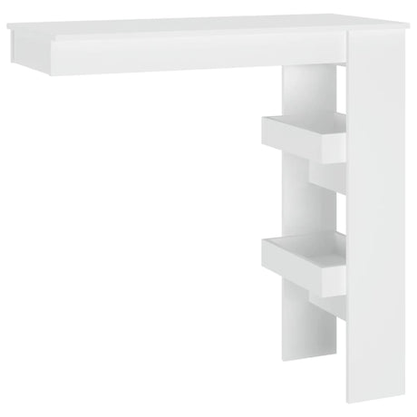 Bancone da Muro Bianco 102x45x103,5 cm in Legno Compensato