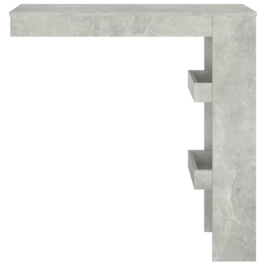 Bancone da Muro Grigio Cemento 102x45x103,5 cm Legno Compensato