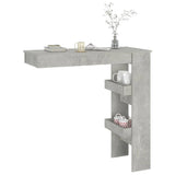 Bancone da Muro Grigio Cemento 102x45x103,5 cm Legno Compensato