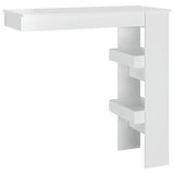 Bancone da Muro Bianco Lucido 102x45x103,5 cm Legno Compensato