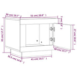 Tavolino da Salotto Grigio Cemento 51x50x45cm Legno Multistrato