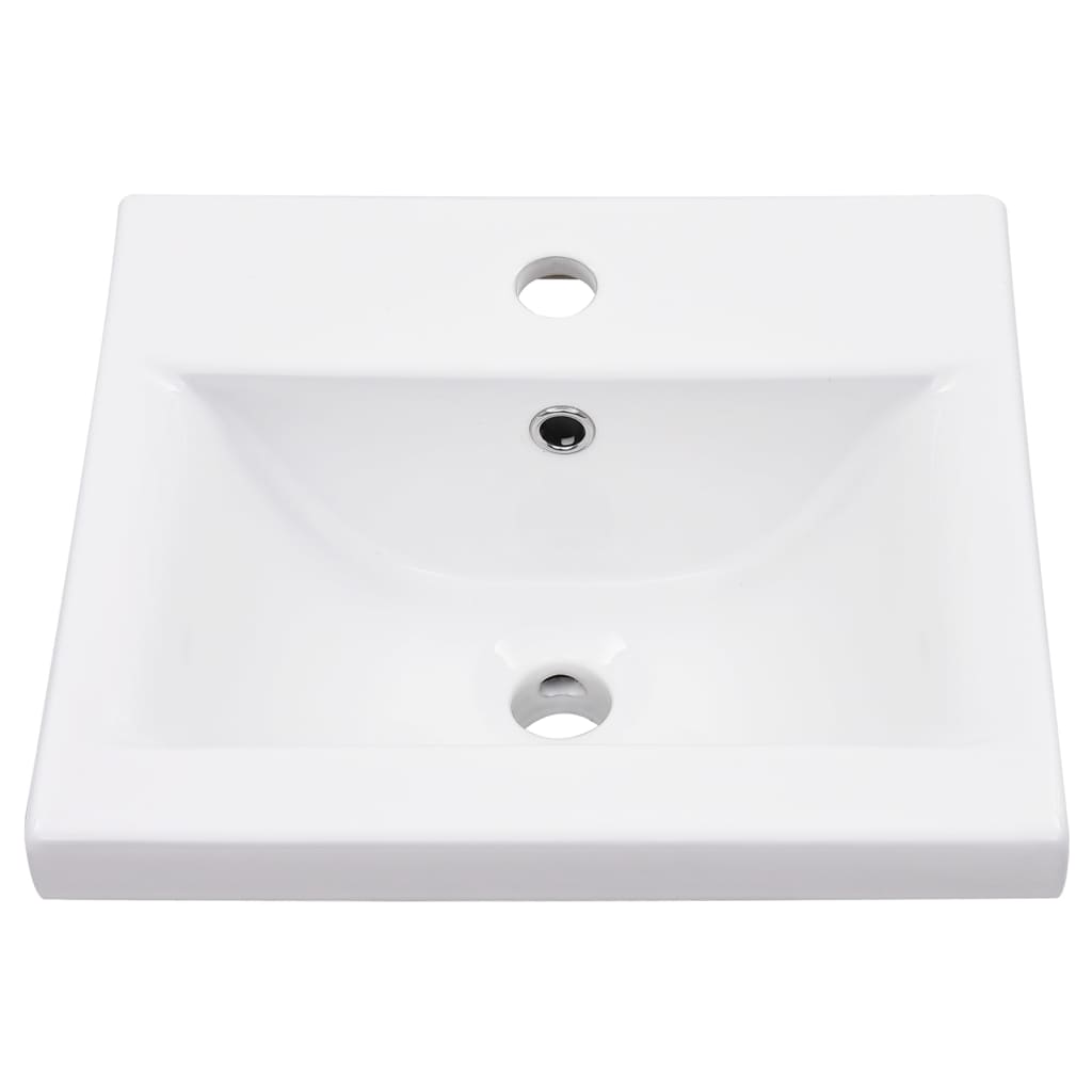 Telaio per Lavabo da Bagno con Lavabo Integrato Bianco in Ferro