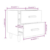 Comodino Rovere Sonoma 40x35x47,5 cm