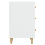 Comodino Bianco 40x40x66 cm in Legno Multistrato