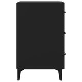 Comodino Nero 40x40x66 cm in Legno Multistrato