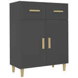 Credenza Nera 69,5x34x89 cm in Legno Multistrato