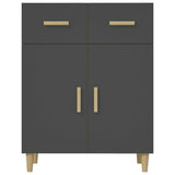 Credenza Nera 69,5x34x89 cm in Legno Multistrato