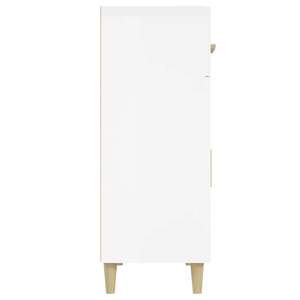 Credenza 69,5x34x89 cm in Legno Multistrato Bianco Lucido