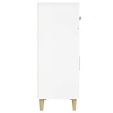 Credenza 69,5x34x89 cm in Legno Multistrato Bianco Lucido