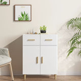 Credenza 69,5x34x89 cm in Legno Multistrato Bianco Lucido