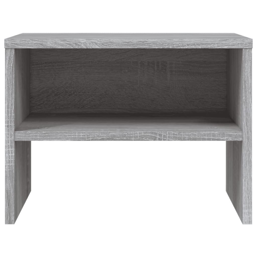 Comodini Grigio Sonoma 2 pz 40x30x30 cm in Legno Multistrato