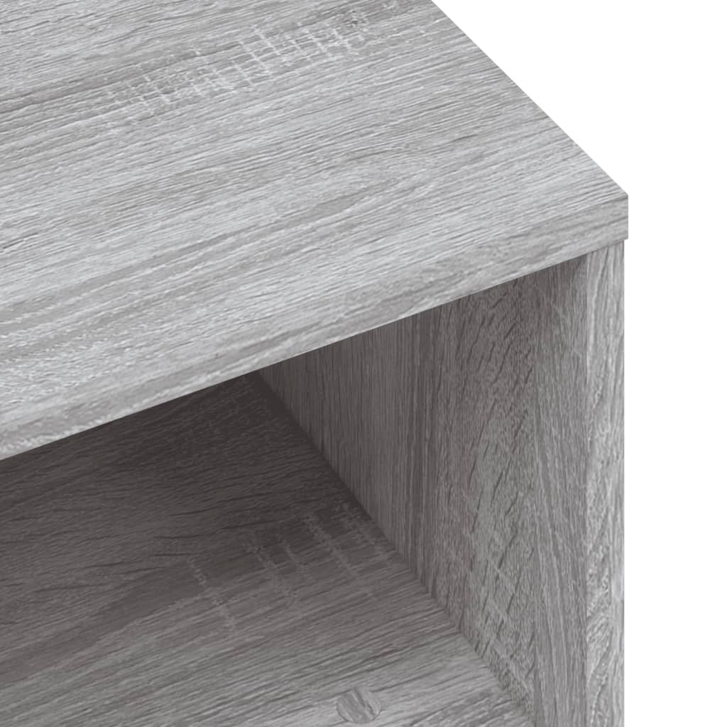 Comodini Grigio Sonoma 2 pz 40x30x30 cm in Legno Multistrato