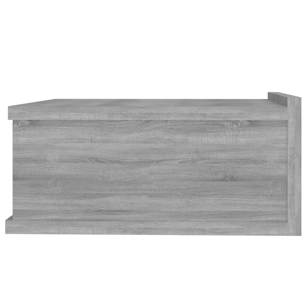 Comodini Pensili Grigio Sonoma 2pz 40x30x15cm Legno Multistrato