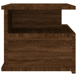 Comodino Pensile Rovere Marrone 40x31x27cm in Legno Multistrato