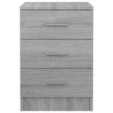 Comodini Grigio Sonoma 2 pz 38x35x56 cm in Legno Multistrato