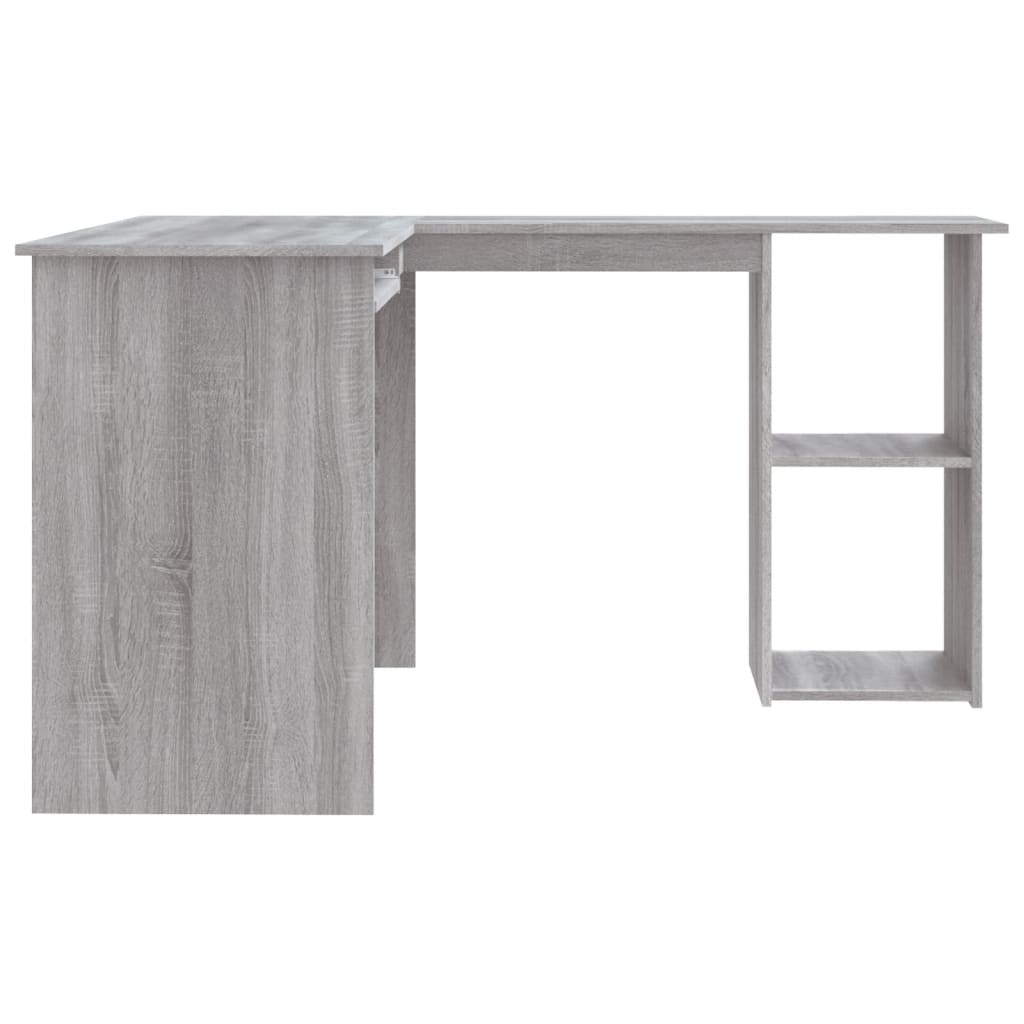 Scrivania Angolare Grigio Sonoma 120x140x75cm Legno Multistrato