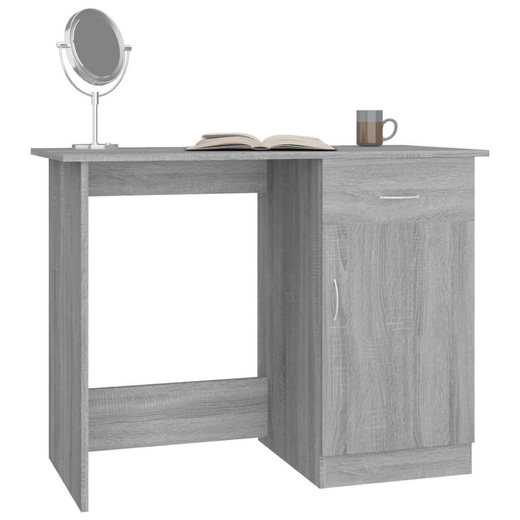 Scrivania Grigio Sonoma 100x50x76 cm in Legno Multistrato