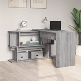 Scrivania Angolare Grigio Sonoma 200x50x76 cm Legno Multistrato