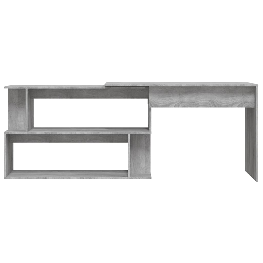 Scrivania Angolare Grigio Sonoma 200x50x76 cm Legno Multistrato