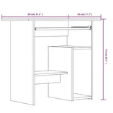 Scrivania Rovere Fumo 80x45x74 cm in Legno Multistrato