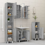 Mobile da Bagno Grigio Sonoma 80x20,5x64cm in Legno Multistrato