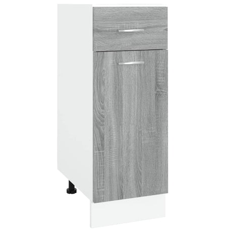 Mobile con Cassetto Grigio Sonoma 30x46x81,5 Legno Multistrato