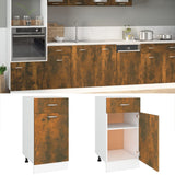 Mobile con Cassetto Rovere Fumo 40x46x81,5 cm Legno Multistrato