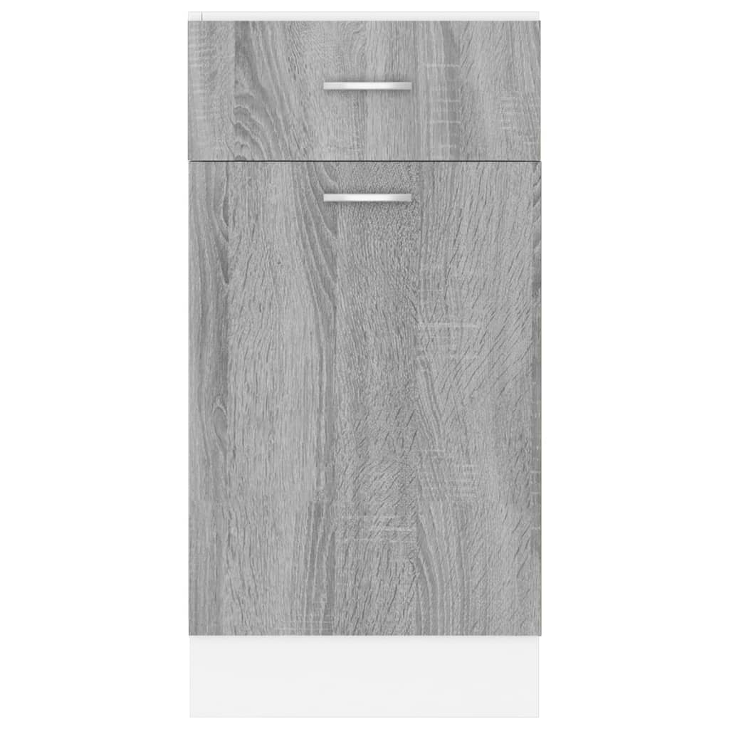 Mobile con Cassetto Grigio Sonoma 40x46x81,5 Legno Multistrato