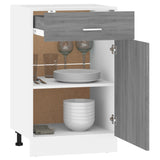 Mobile con Cassetto Grigio Sonoma 50x46x81,5 Legno Multistrato