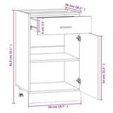 Mobile con Cassetto Rovere Marrone 50x46x81,5 Legno Multistrato