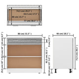 Mobile con Cassetto Grigio Sonoma 80x46x81,5 Legno Multistrato