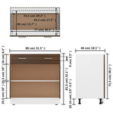 Mobile con Cassetto Rovere Marrone 80x46x81,5 Legno Multistrato