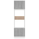 Armadio Microonde Grigio Sonoma 60x57x207 cm Legno Multistrato