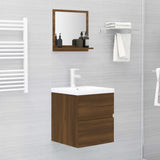 Specchio da Bagno Rovere Marrone 40x10,5x37cm Legno Multistrato