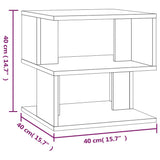 Tavolino da Salotto Rovere Marrone 40x40x40cm Legno Multistrato