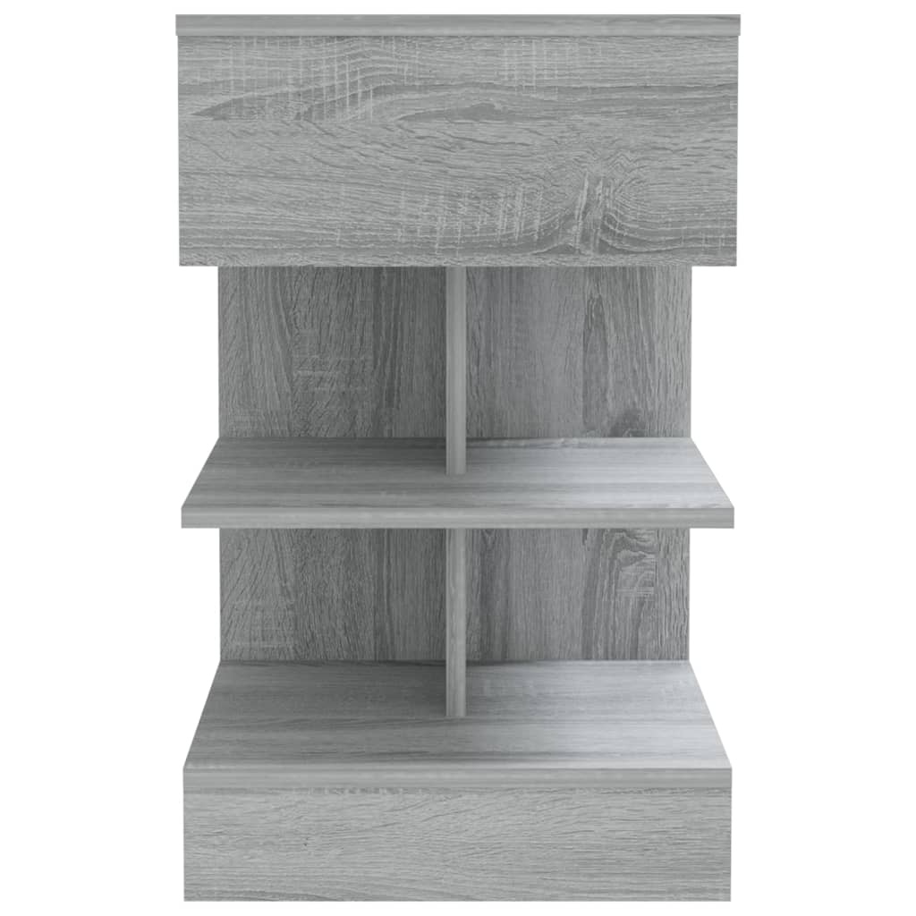 Comodini Grigio Sonoma 2 pz 40x35x65 cm in Legno Multistrato