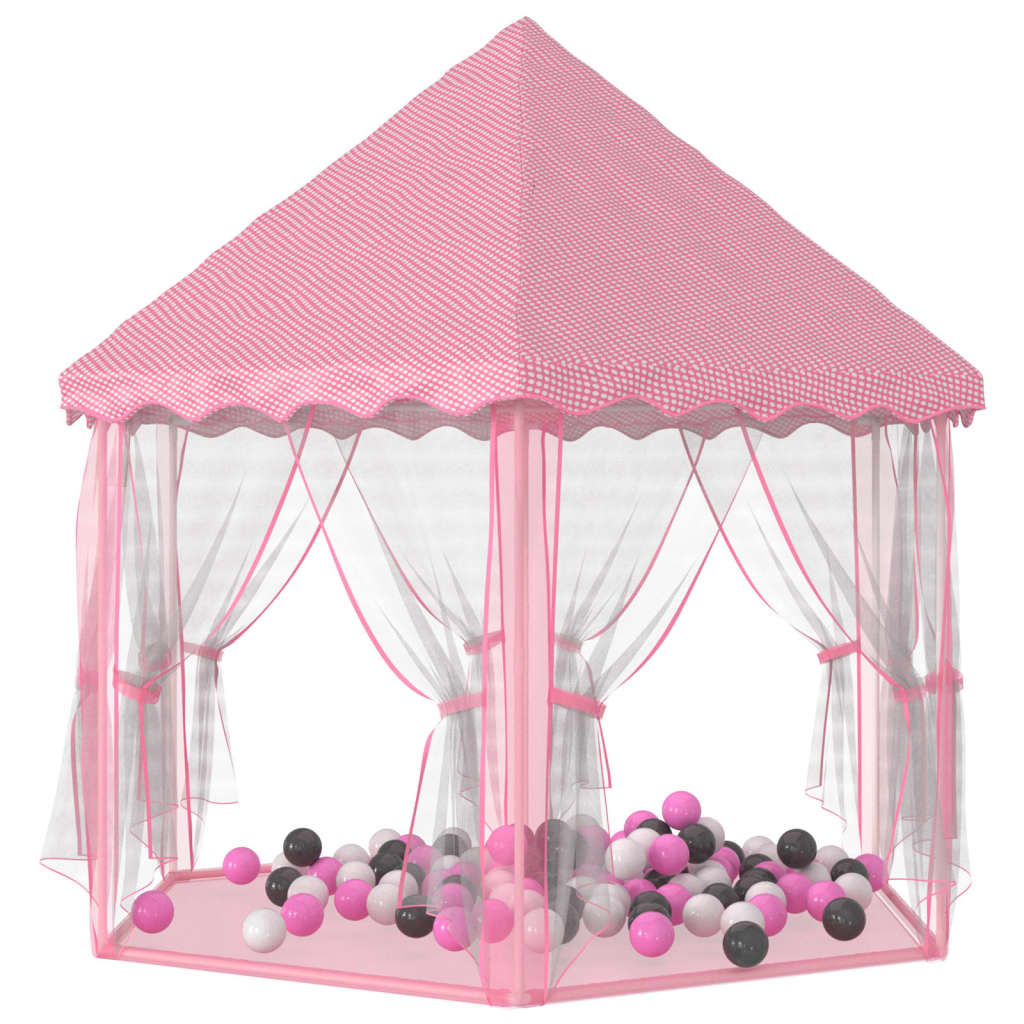 Tenda da Gioco Principessa con 250 Palline 133x140 cm Rosa