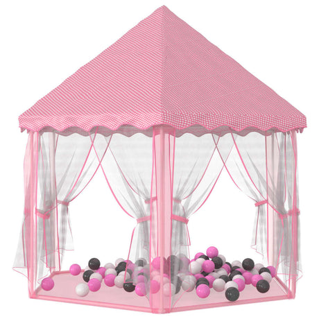 Tenda da Gioco Principessa con 250 Palline 133x140 cm Rosa