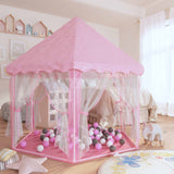 Tenda da Gioco Principessa con 250 Palline 133x140 cm Rosa