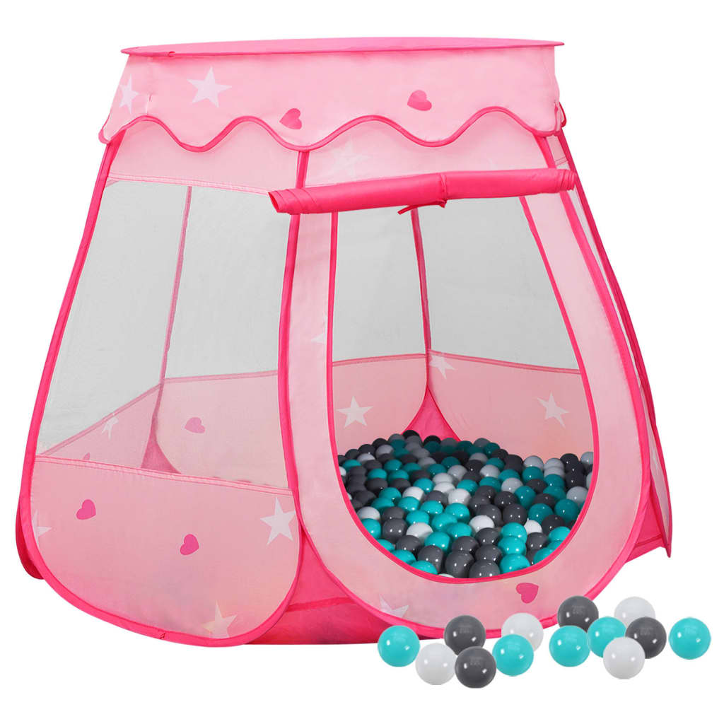 Tenda da Gioco per Bambini Rosa con 250 Palline 102x102x82 cm