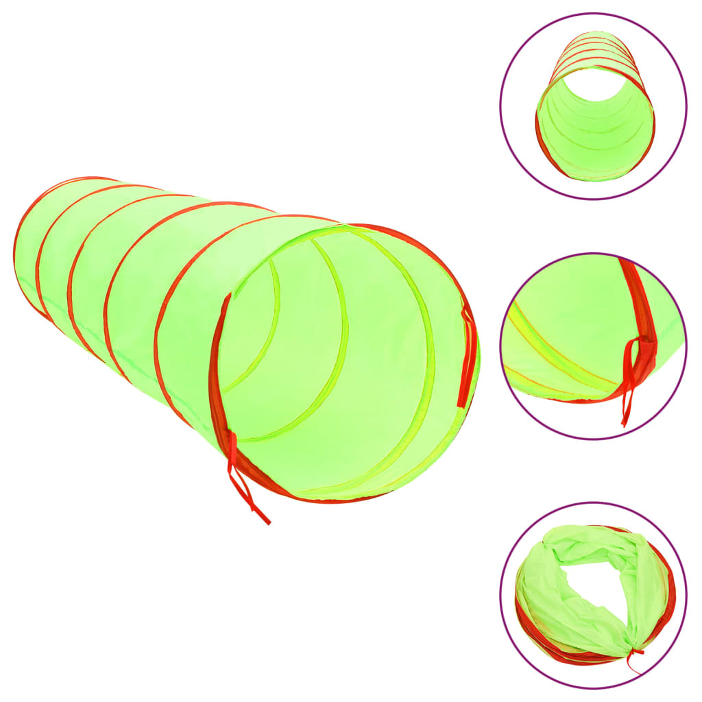 Tunnel da Gioco per Bambini 250 Palline Verde 175 cm Poliestere