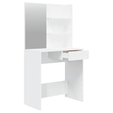 Toeletta con Specchio Bianco 74,5x40x141 cm