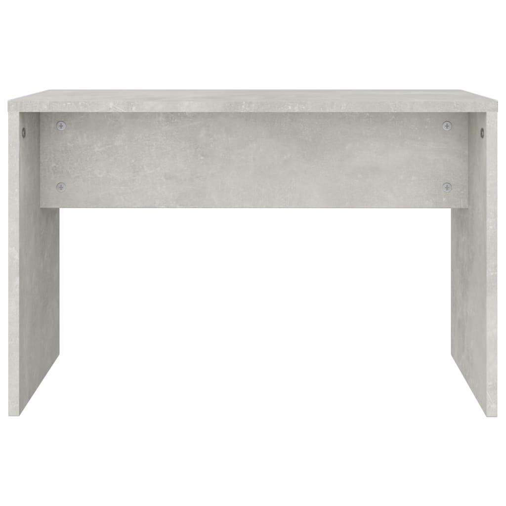 Sgabello Toeletta Grigio Cemento 70x35x45 cm Legno Multistrato