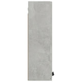 Armadietto a Specchio da Bagno Grigio Cemento 64x20x67 cm