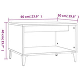 Tavolino da Salotto Bianco 60x50x40 cm in Legno Multistrato