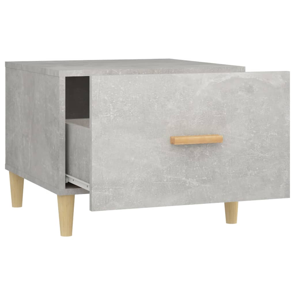 Tavolino Salotto Grigio Cemento 50x50x40 cm Legno Multistrato