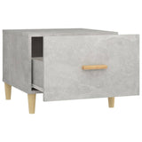 Tavolino Salotto Grigio Cemento 50x50x40 cm Legno Multistrato